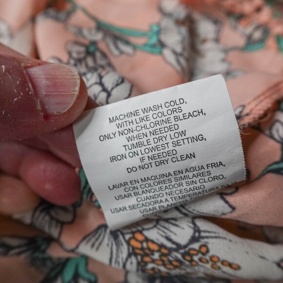 Copper Key Womens Top XS Peach Floral Sheer Coquette Romantic Flowy Timeless - Picture 8 of 13